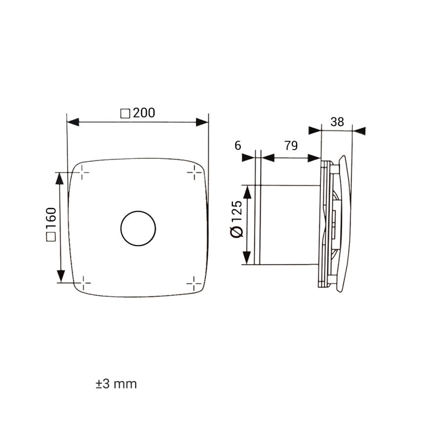 Dalap 41094zw - Axiale ventilator met timer 125 ONYX ZW 16W/230V