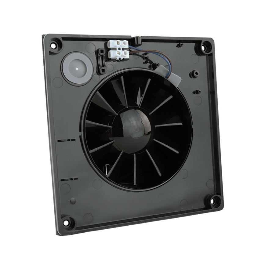 Dalap 41095ZW - Axiale ventilator met timer en vochtsensor 100 DARK ZW 8,4W/230V