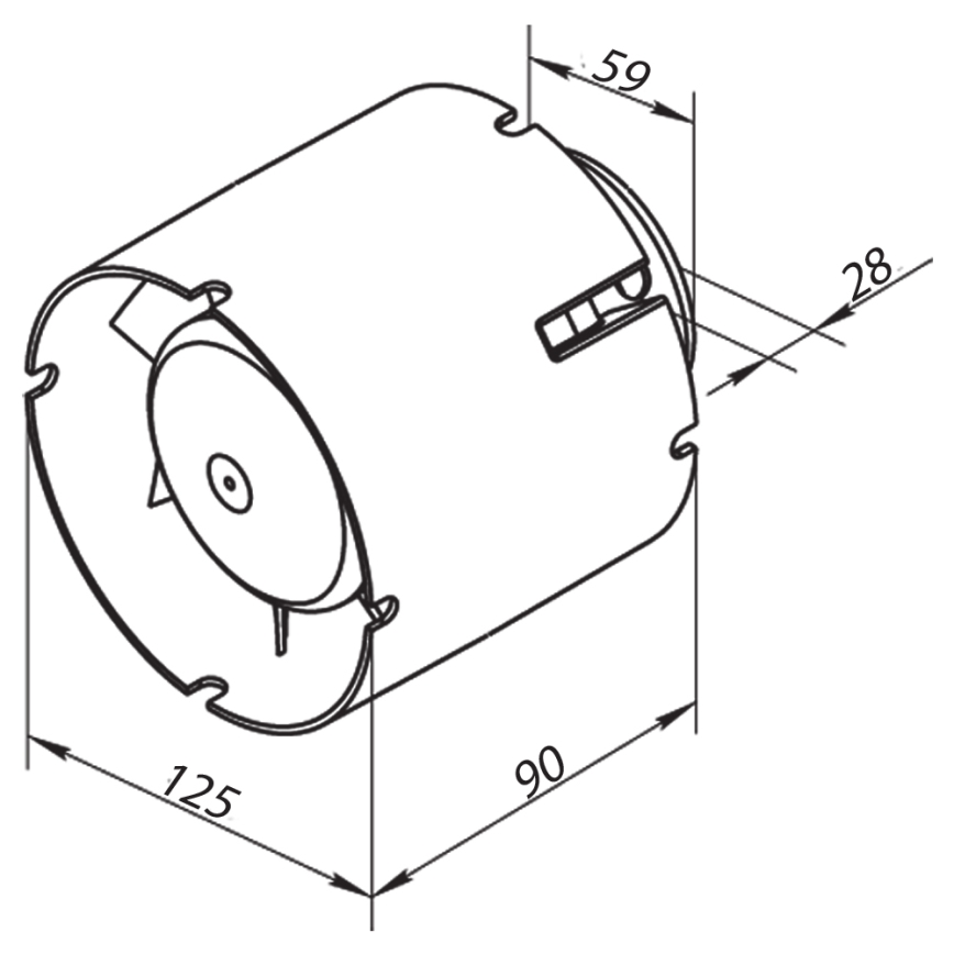 Dalap 41404 - Ventilateur axial pour conduit 125 SD 24W/230V