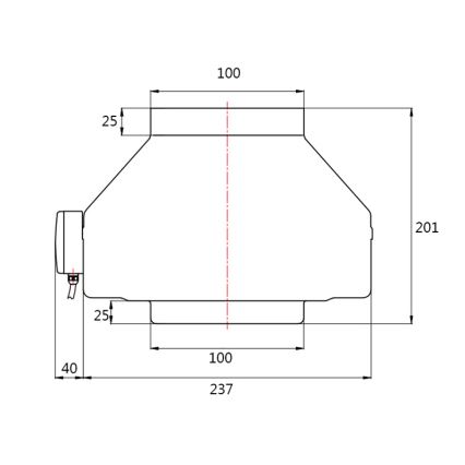 Dalap 8128 - Radiale kanaalventilator TURBINE M 100 60W/230V
