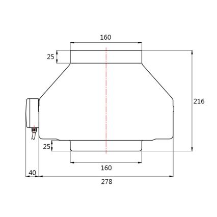 Dalap 8131 - Radiale kanaalventilator TURBINE M 160 105W/230V