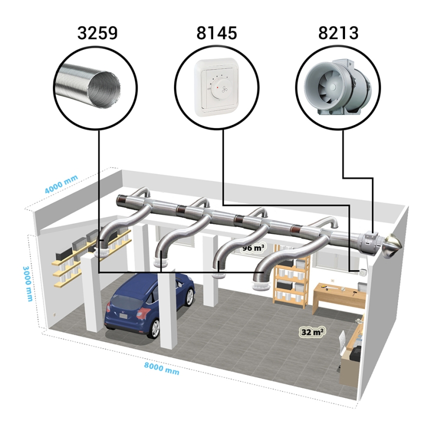 Dalap 8213 - Axiale ventilator AP PROFI 160 50W/230V