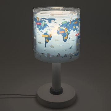 Dalber 40671 - LED kinderlampje WORLD 1xG4/4W/230V blauw