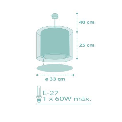 Dalber 41002H - Kinderhanglamp DOTS 1xE27/60W/230V