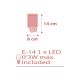 Dalber 41005S - Lampe LED pour prise DOTS 1xE14/0,3W/230V