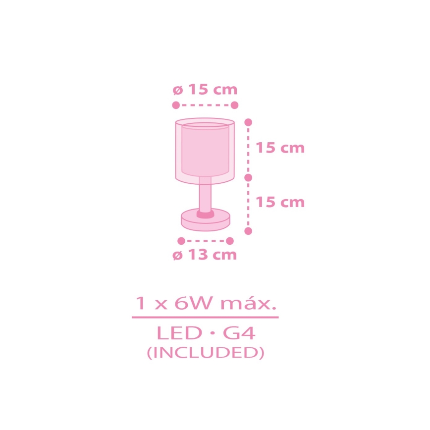 Dalber 41251 - LED-kinderlampje HELLO KITTY&FRIENDS 1xG4/4W/230V roze