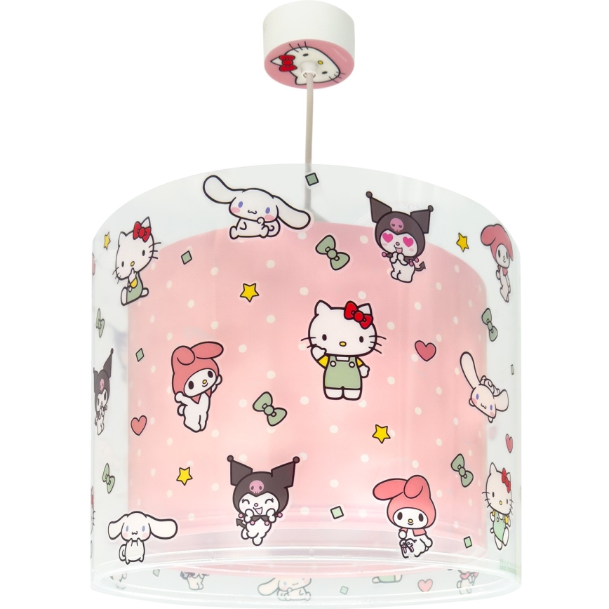Dalber 41252 - Kinderhanglamp HELLO KITTY&FRIENDS 1xE27/15W/230V roze