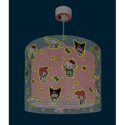 Dalber 41252 - Kinderhanglamp HELLO KITTY&FRIENDS 1xE27/15W/230V roze