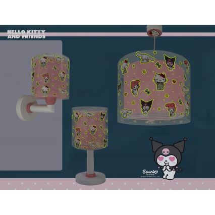 Dalber 41252 - Lustre pour enfants HELLO KITTY&FRIENDS 1xE27/15W/230V rose
