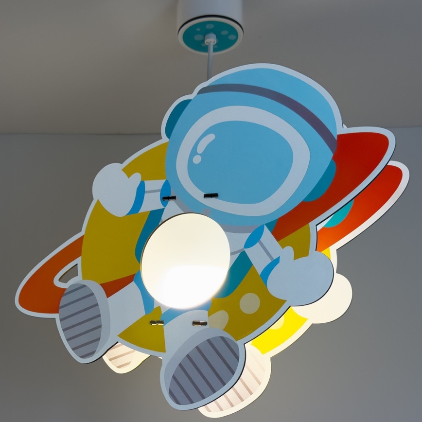 Dalber 41347 - Hanglamp voor kinderen ASTRONAUT 1xE27/15W/230V