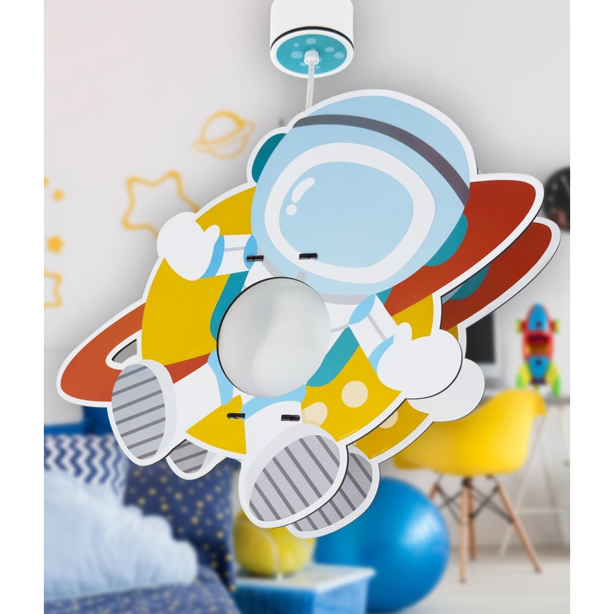 Dalber 41347 - Hanglamp voor kinderen ASTRONAUT 1xE27/15W/230V