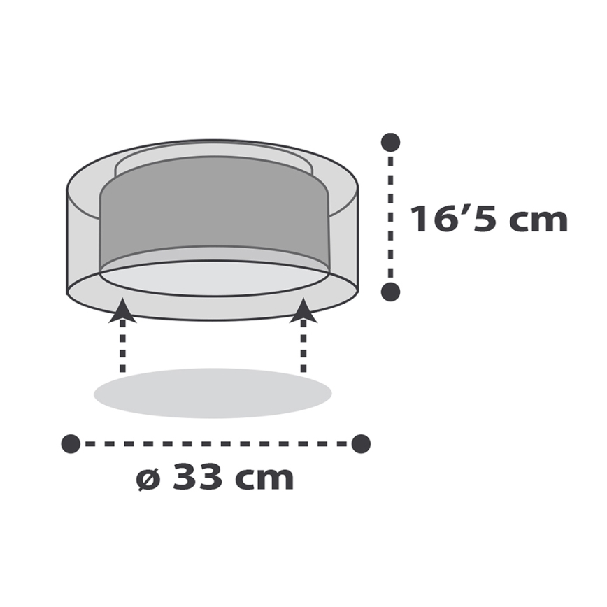Dalber 41416E - Plafondlamp voor Kinderen CLOUDS 2xE27/60W/230V grijs