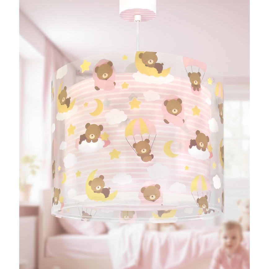 Dalber 41572S - Lustre pour enfant BABY TEDDY 1xE27/15W/230V rose