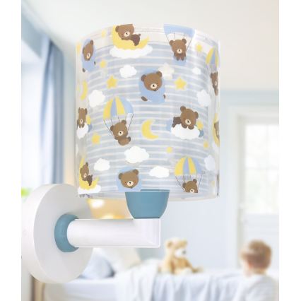 Dalber 41579T - Kinderwandlamp BABY TEDDY 1xE27/15W/230V blauw