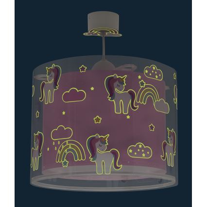 Dalber 41592 - Hanglamp voor kinderen UNICORNS 1xE27/60W/230V