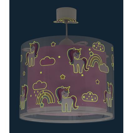 Dalber 41592 - Hanglamp voor kinderen UNICORNS 1xE27/60W/230V