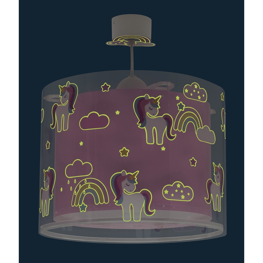 Dalber 41592 - Hanglamp voor kinderen UNICORNS 1xE27/60W/230V