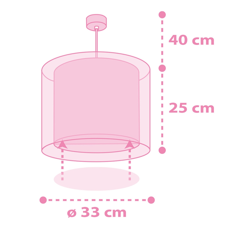 Dalber 41592 - Hanglamp voor kinderen UNICORNS 1xE27/60W/230V