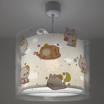 Dalber 41762E - Kinderlamp KAWAII FRIENDS 1xE27/15W/230V grijs