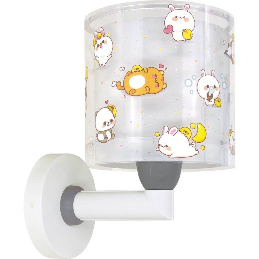 Dalber 41769E - Wandlamp voor kinderen KAWAII FRIENDS 1xE27/15W/230V grijs