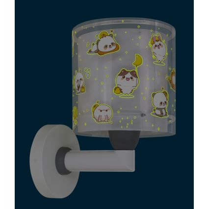 Dalber 41769E - Wandlamp voor kinderen KAWAII FRIENDS 1xE27/15W/230V grijs