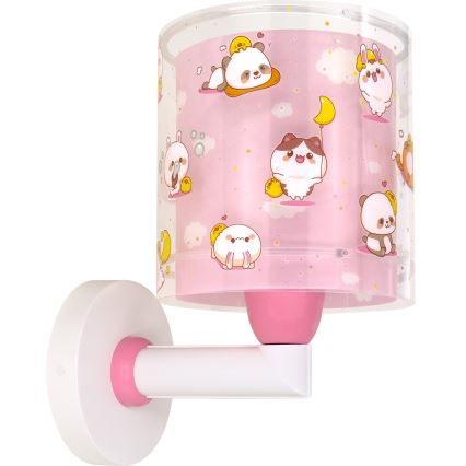 Dalber 41769S - Lampe murale pour enfants KAWAII FRIENDS 1xE27/15W/230V rose