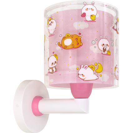 Dalber 41769S - Lampe murale pour enfants KAWAII FRIENDS 1xE27/15W/230V rose