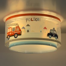 Dalber 60616 - Plafondlamp met Kinderen POLICE 2xE27/60W/230V