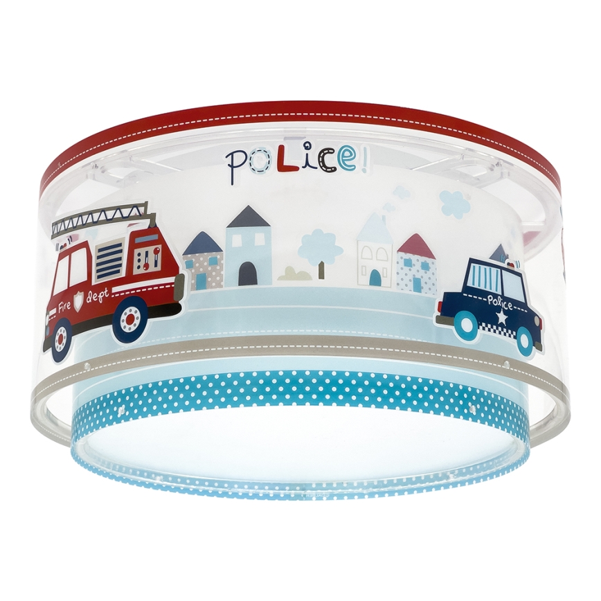 Dalber 60616 - Plafondlamp met Kinderen POLICE 2xE27/60W/230V