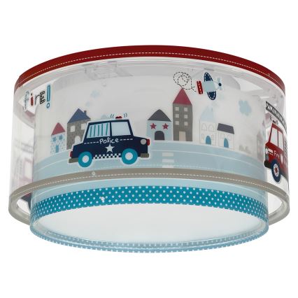 Dalber 60616 - Plafondlamp met Kinderen POLICE 2xE27/60W/230V