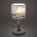 Dalber 60621N - Lampe de chevet LED pour enfants RHINO&CROCO 1xG4/4W/230V grise