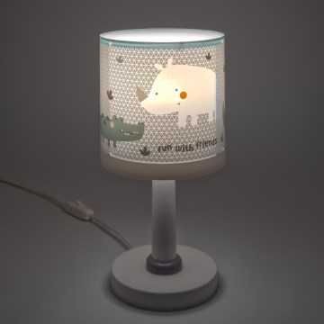 Dalber 60621N - Lampe de chevet LED pour enfants RHINO&CROCO 1xG4/4W/230V grise