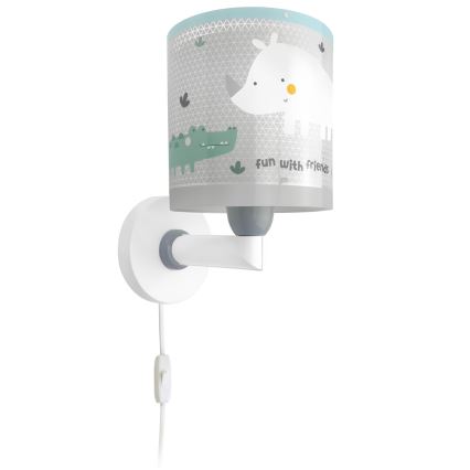 Dalber 60629 - Applique murale pour enfants RHICO AND CROCO 1xE27/15W/230V