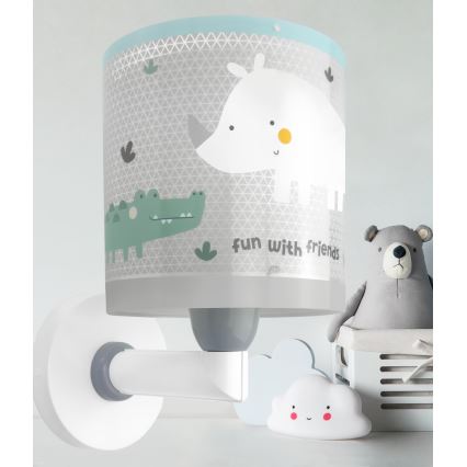Dalber 60629 - Applique murale pour enfants RHICO AND CROCO 1xE27/15W/230V