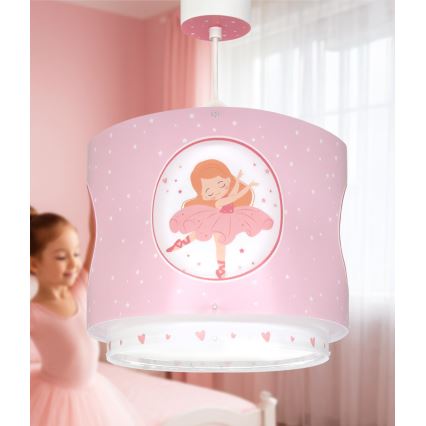 Dalber 60912 - Lustre pour enfant PRINCESS DANCE 1xE27/15W/230V rose