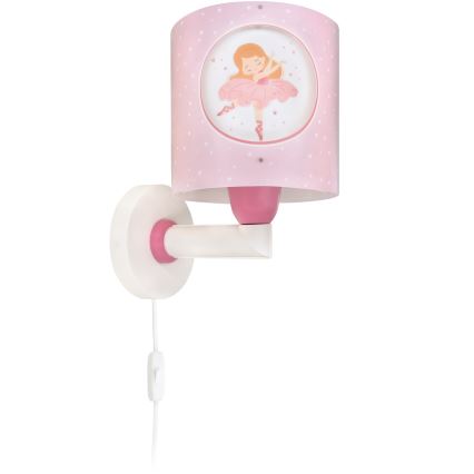 Dalber 60919 - Kinderwandlamp PRINCESS DANCE 1xE27/15W/230V roze