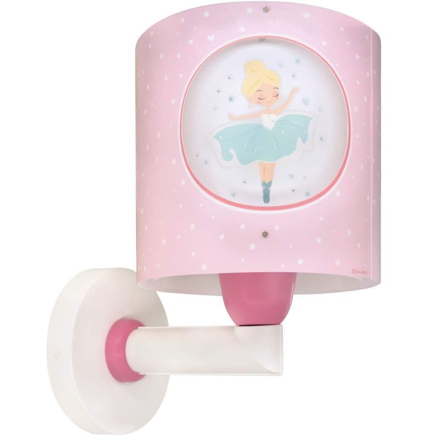 Dalber 60919 - Lampe murale pour enfant PRINCESS DANCE 1xE27/15W/230V, rose