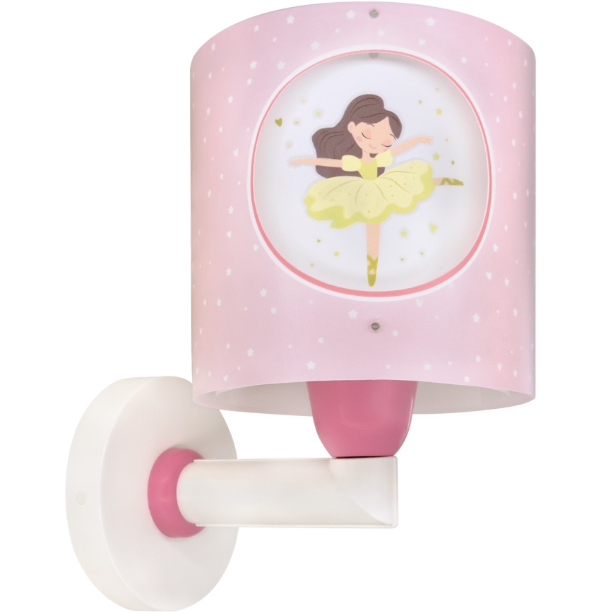 Dalber 60919 - Lampe murale pour enfant PRINCESS DANCE 1xE27/15W/230V, rose