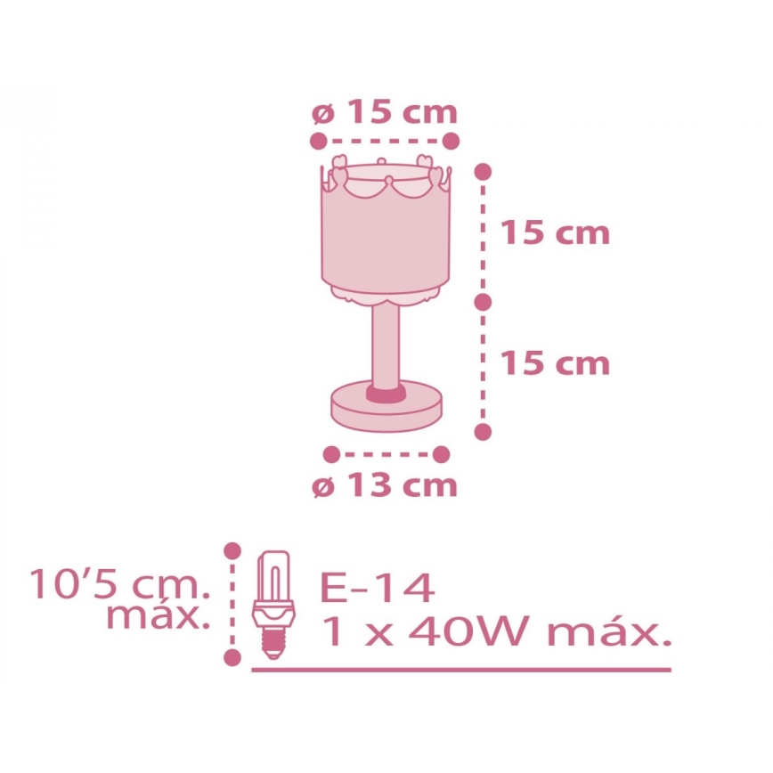 Dalber 61101 - Lamp voor Kinderen LITTLE QUEEN 1xE14/40W/230V