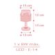 Dalber 61171S - Kleine kinderlamp WHALE DREAMS 1xE14/8W/230V roze