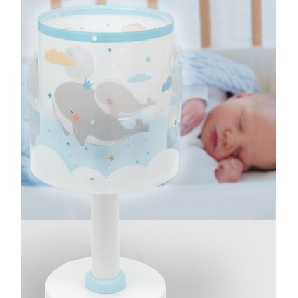 Dalber 61171T - Kleine kinderlamp WHALE DREAMS 1xE14/8W/230V blauw