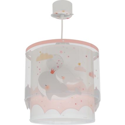 Dalber 61172S - Hanglamp voor kinderen WHALE DREAMS 1xE27/15W/230V roze