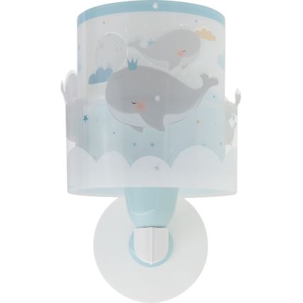 Dalber 61179T - Applique murale enfant WHALE DREAMS 1xE27/15W/230V bleu