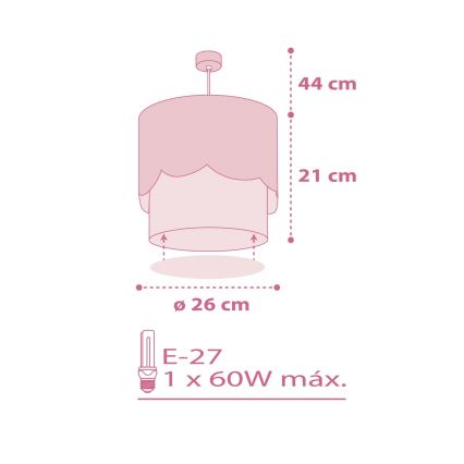 Dalber 61232S - Suspension pour enfant MOON 1xE27/60W/230V