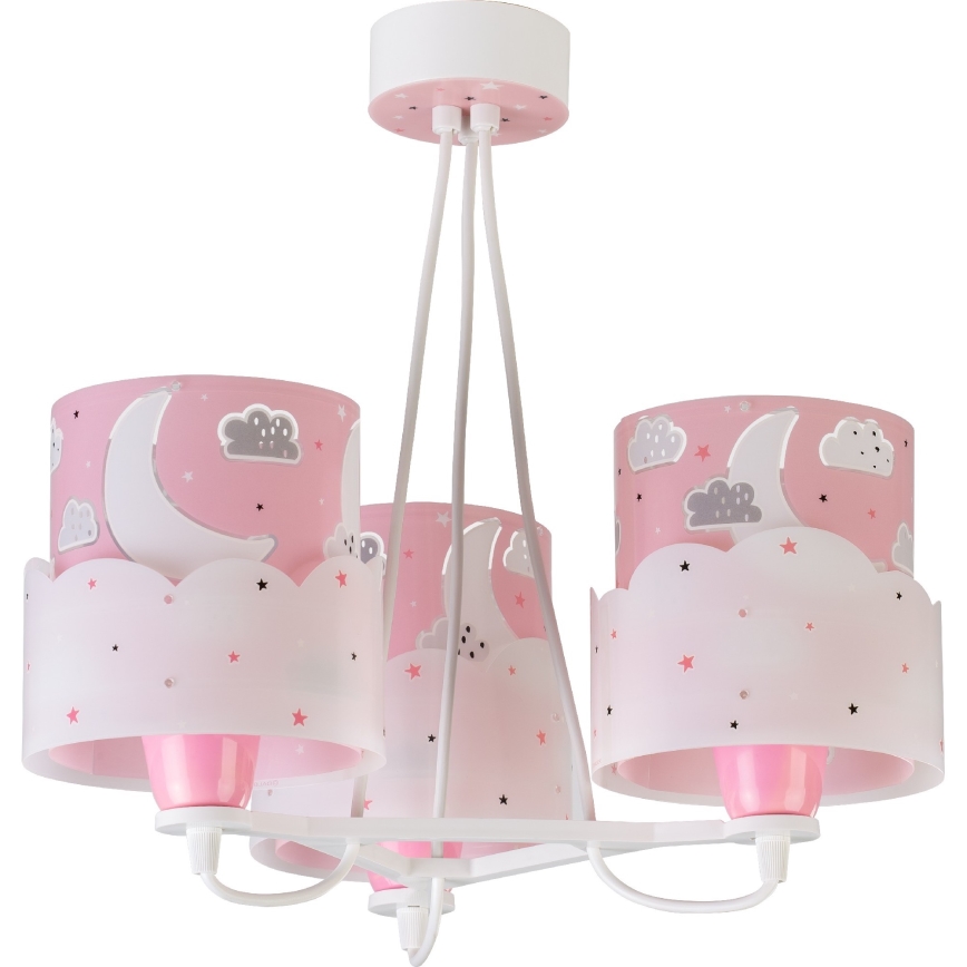 Dalber 61237S - Kinderhanglamp MOON 3xE27/60W/230V
