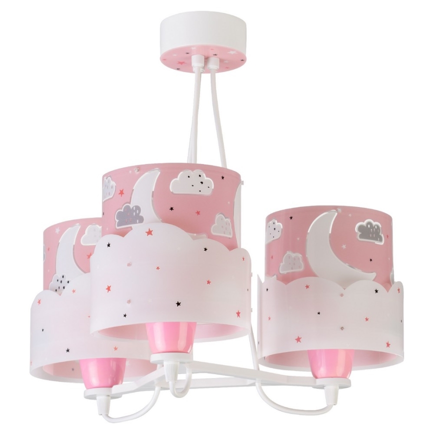 Dalber 61237S - Kinderhanglamp MOON 3xE27/60W/230V