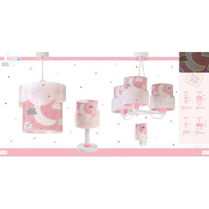 Dalber 61237S - Kinderhanglamp MOON 3xE27/60W/230V