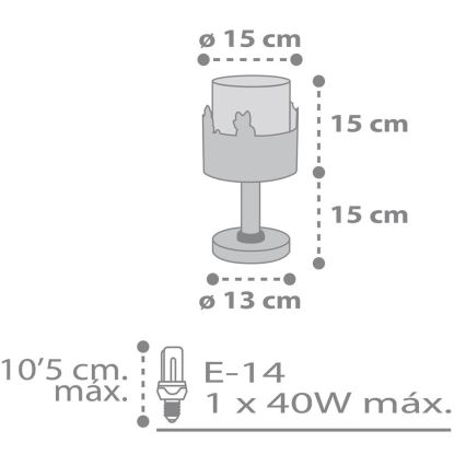 Dalber 61271 - Lampe enfant LOVING DEER 1xE14/40W/230V