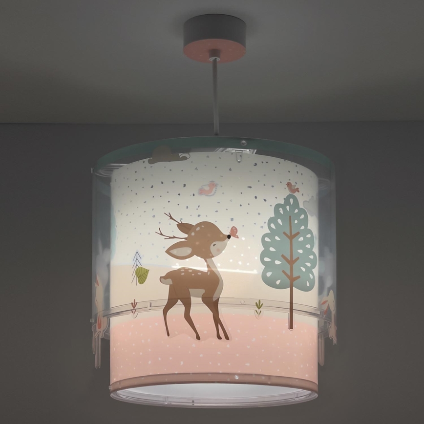 Dalber 61272 - Hanglamp voor Kinderen LOVING DEER 1xE27/60W/230V