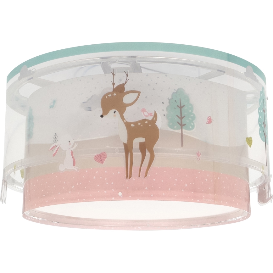 Dalber 61276 - Plafondlamp kinderkamer LOVING DEER 2xE27/15W/230V